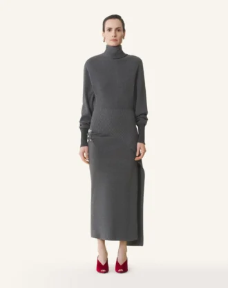 Abito midi in lana e cashmere