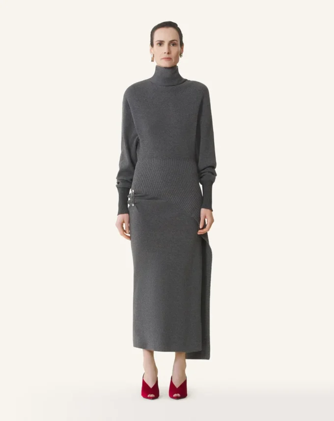 Abito midi in lana e cashmere Abito midi in lana e cashmere