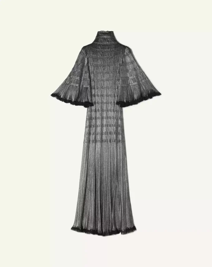 Abito midi in viscosa metallizzata Abito midi in viscosa metallizzata