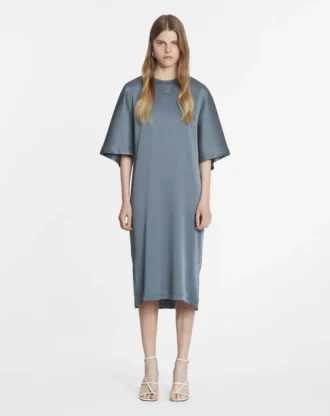 Abito T-shirt in raso
