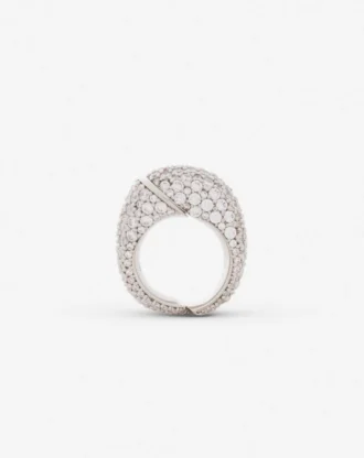 Anello con strass Haute Séquence