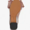 Ballerina con tacco in pelle e cinturino posteriore Ballerina con tacco in pelle e cinturino posteriore
