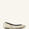 Ballerina piatta in pelle metallizzata Ballerina piatta in pelle metallizzata
