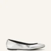 Ballerina piatta in pelle metallizzata Ballerina piatta in pelle metallizzata