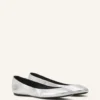 Ballerina piatta in pelle metallizzata Ballerina piatta in pelle metallizzata