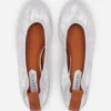 Ballerina piatta in pelle metallizzata Ballerina piatta in pelle metallizzata
