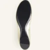 Ballerina piatta in pelle metallizzata Ballerina piatta in pelle metallizzata