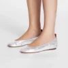 Ballerina piatta in pelle metallizzata Ballerina piatta in pelle metallizzata