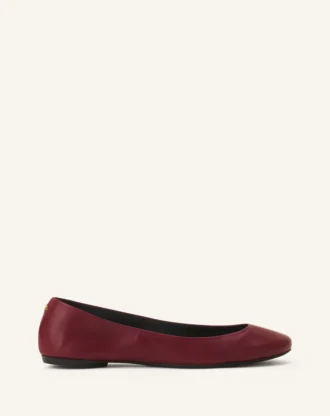 Ballerine piatte in pelle