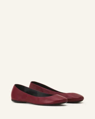 Ballerine piatte in pelle
