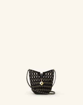 Borsa a secchiello Catch Nano di Lanvin in pelle scamosciata