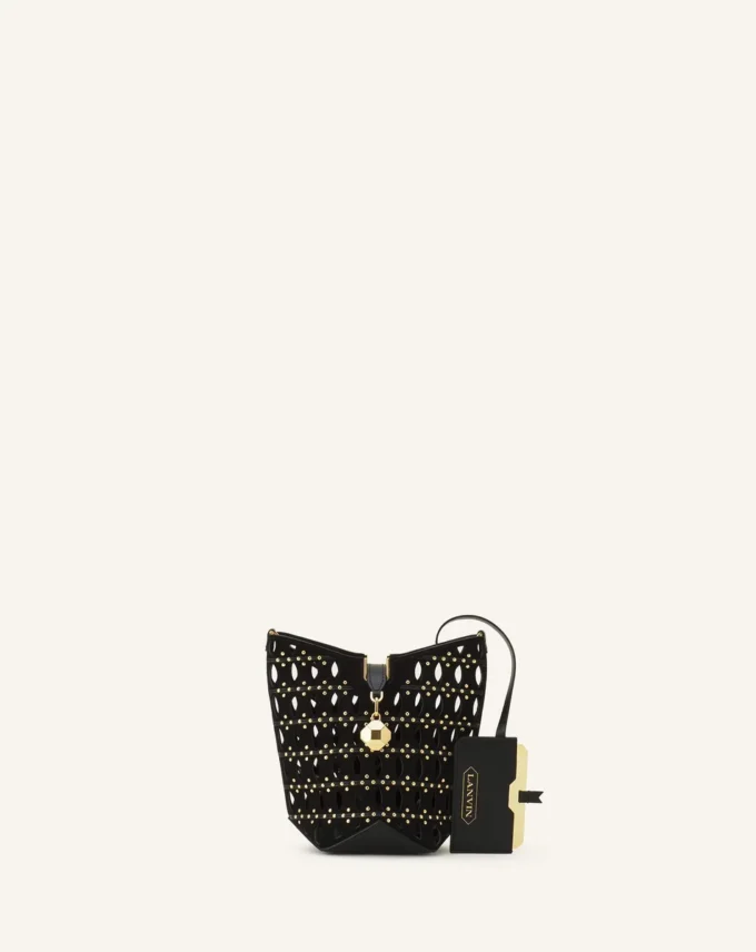 Borsa a secchiello Catch Nano di Lanvin in pelle scamosciata Borsa a secchiello Catch Nano di Lanvin in pelle scamosciata