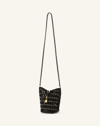 Borsa a secchiello Catch Nano di Lanvin in pelle scamosciata