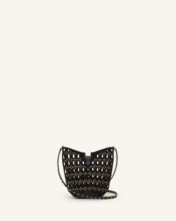 Borsa a secchiello Catch Nano di Lanvin in pelle scamosciata Borsa a secchiello Catch Nano di Lanvin in pelle scamosciata