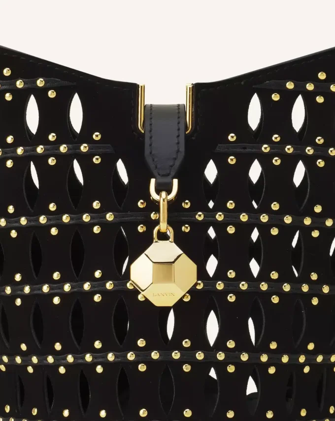Borsa a secchiello Catch Nano di Lanvin in pelle scamosciata Borsa a secchiello Catch Nano di Lanvin in pelle scamosciata
