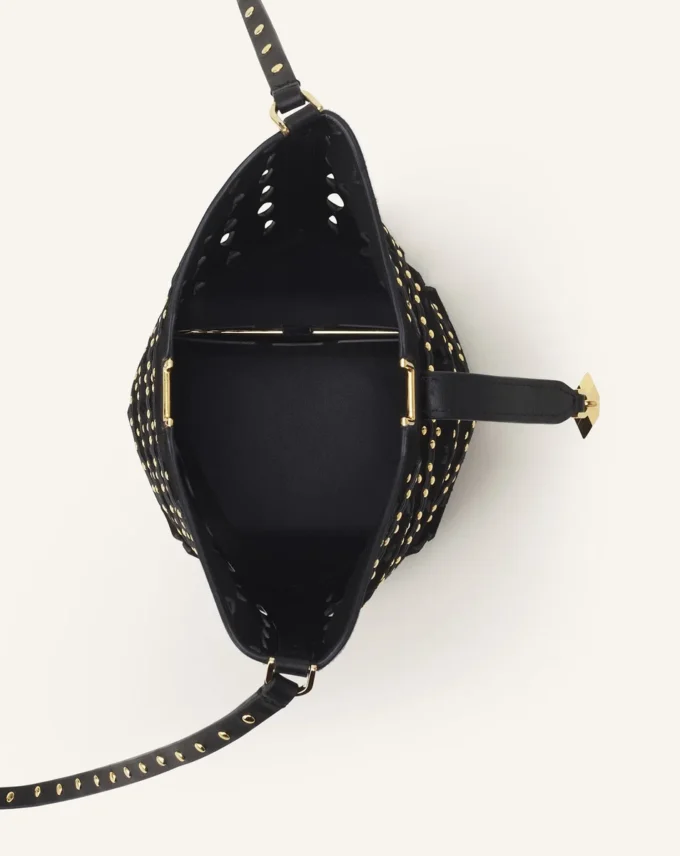 Borsa a secchiello Catch Nano di Lanvin in pelle scamosciata Borsa a secchiello Catch Nano di Lanvin in pelle scamosciata