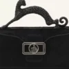 Borsa in pelle Nano con effetto pony e strass Pencil Cat Borsa in pelle Nano con effetto pony e strass Pencil Cat