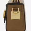Borsa Nano Pencil Cat in pelle martellata metallizzata