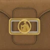Borsa Nano Pencil Cat in pelle martellata metallizzata