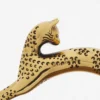 Borsa Nano Pencil Cat in pelle martellata metallizzata