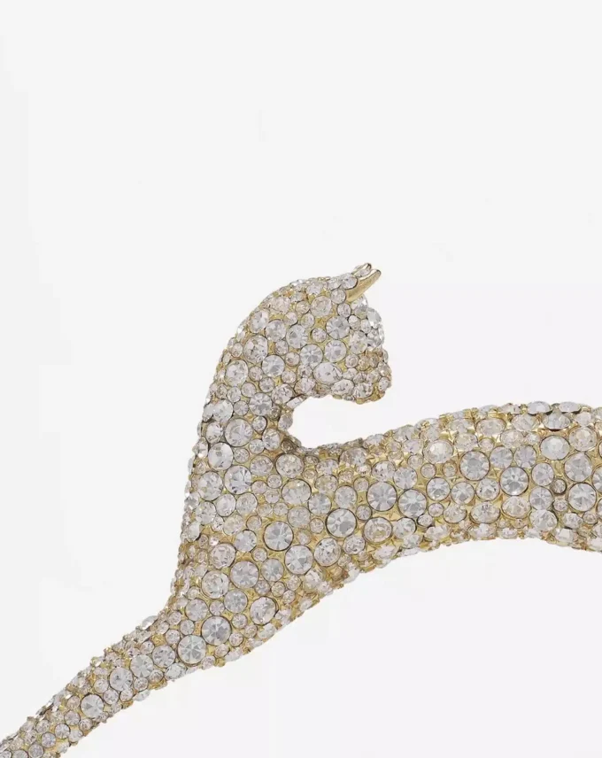 Borsa Pencil Cat in pelle e strass Borsa Pencil Cat in pelle e strass