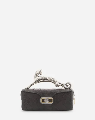 Borsa Pencil Cat media in pitone