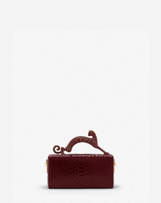 Borsa Pencil Cat Python e strass Borsa Pencil Cat Python e strass