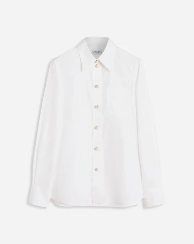 Camicia a maniche lunghe in popeline Camicia a maniche lunghe in popeline