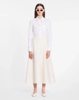 Camicia a maniche lunghe in popeline