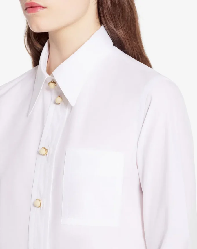 Camicia a maniche lunghe in popeline Camicia a maniche lunghe in popeline