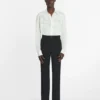 Camicia in voile di cotone con cut-out Camicia in voile di cotone con cut-out