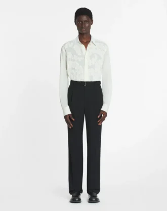 Camicia in voile di cotone con cut-out