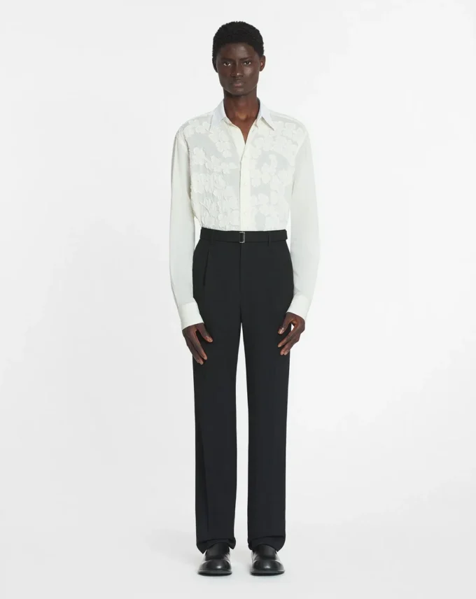 Camicia in voile di cotone con cut-out Camicia in voile di cotone con cut-out