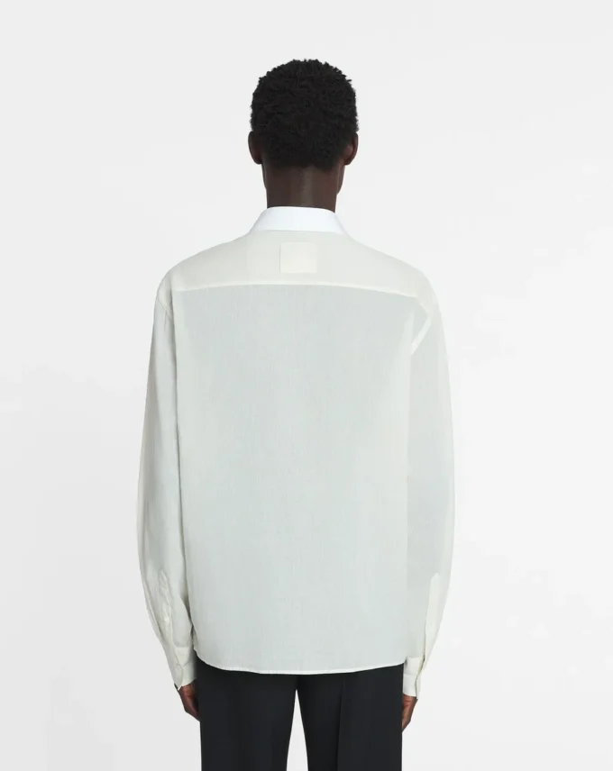 Camicia in voile di cotone con cut-out Camicia in voile di cotone con cut-out