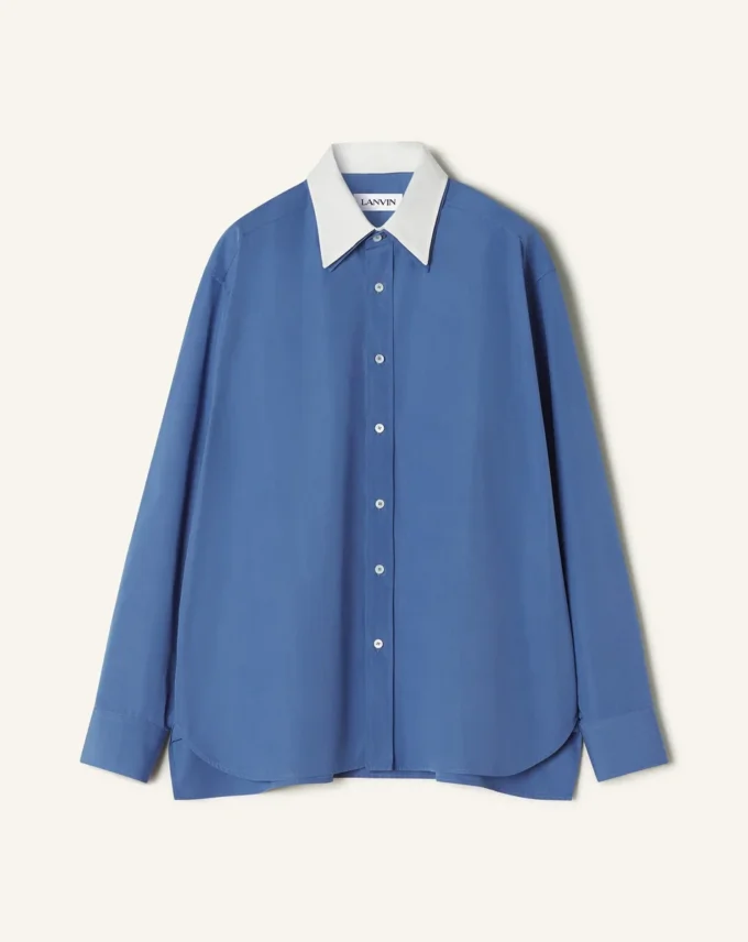 Camicia oversize in popeline di cotone Camicia oversize in popeline di cotone