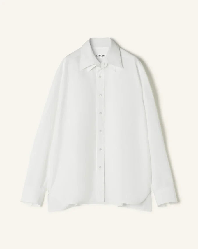 Camicia oversize in popeline di cotone Camicia oversize in popeline di cotone