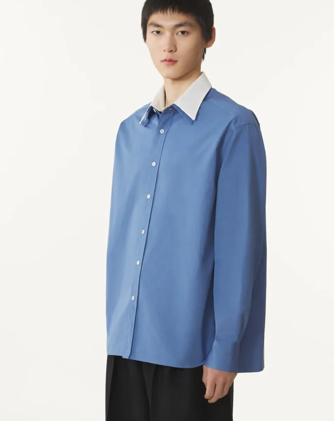 Camicia oversize in popeline di cotone Camicia oversize in popeline di cotone