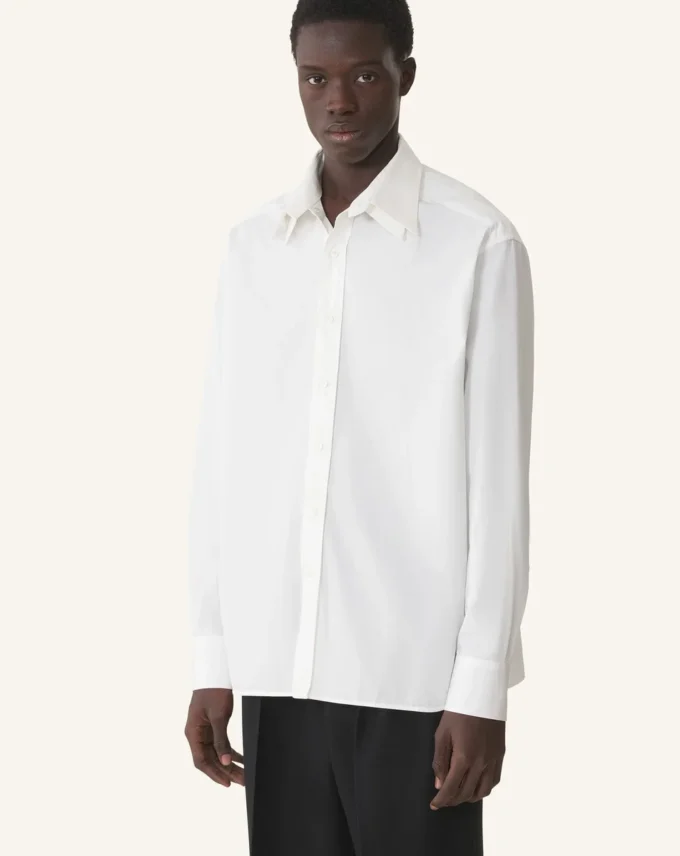 Camicia oversize in popeline di cotone Camicia oversize in popeline di cotone