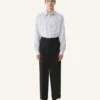 Camicia oversize in popeline di cotone a righe Camicia oversize in popeline di cotone a righe