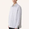 Camicia oversize in popeline di cotone a righe Camicia oversize in popeline di cotone a righe