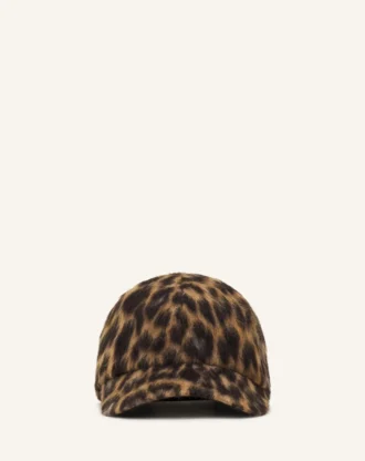 Cappellino con stampa leopardata