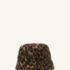 Cappello a secchiello reversibile con stampa leopardata Cappello a secchiello reversibile con stampa leopardata