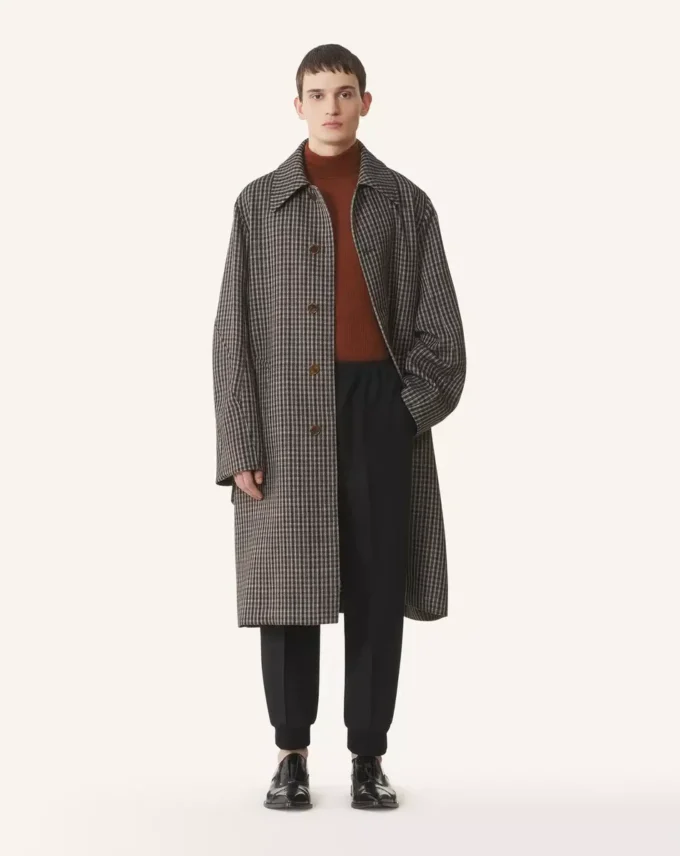 Cappotto in lana a quadri Cappotto in lana a quadri