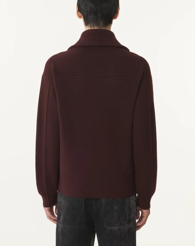 Cardigan con zip in cashmere Cardigan con zip in cashmere