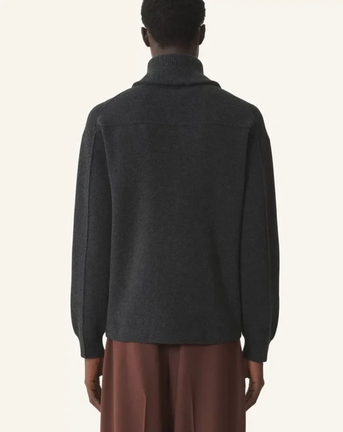 Cardigan con zip in cashmere Cardigan con zip in cashmere