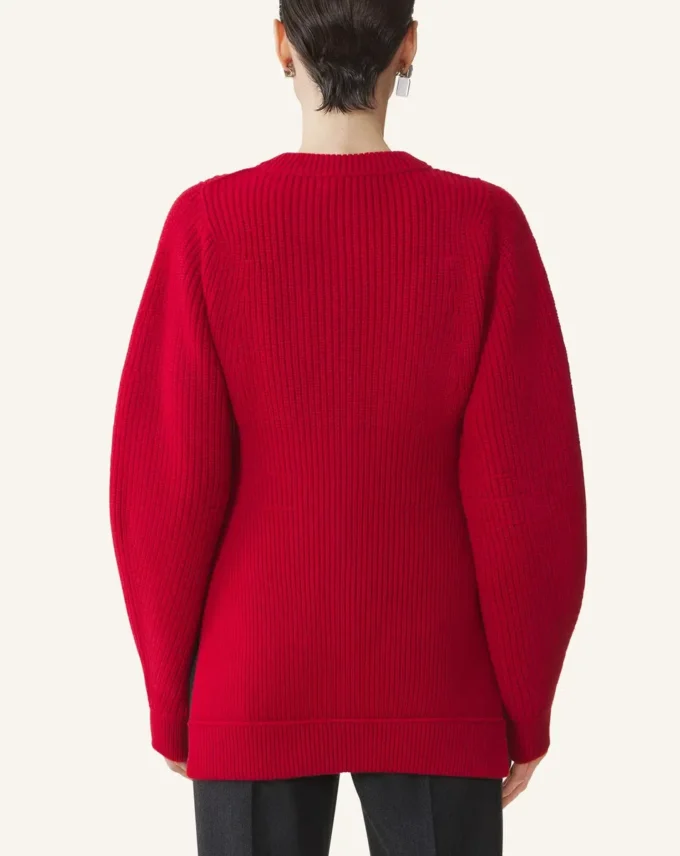 Cardigan in lana a coste Cardigan in lana a coste