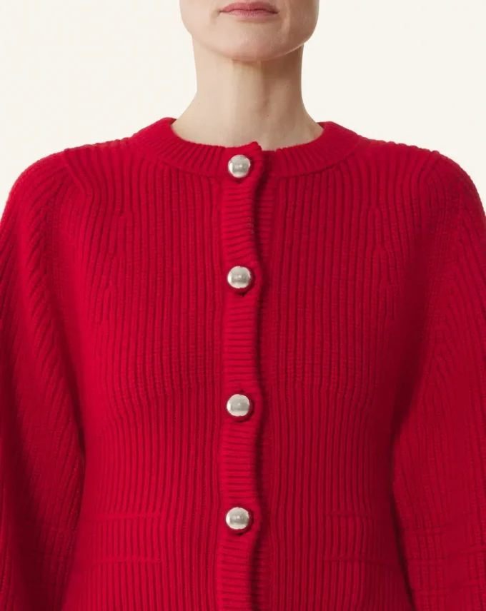 Cardigan in lana a coste Cardigan in lana a coste