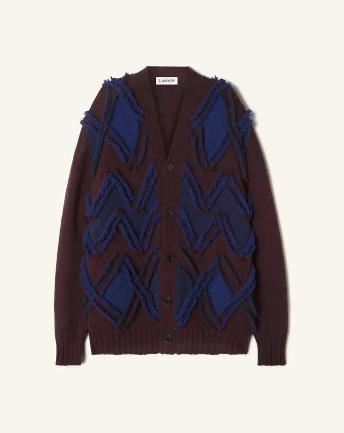 Cardigan oversize in jacquard Cardigan oversize in jacquard