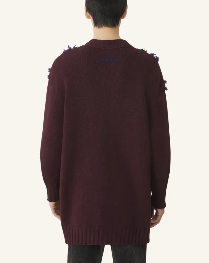 Cardigan oversize in jacquard Cardigan oversize in jacquard
