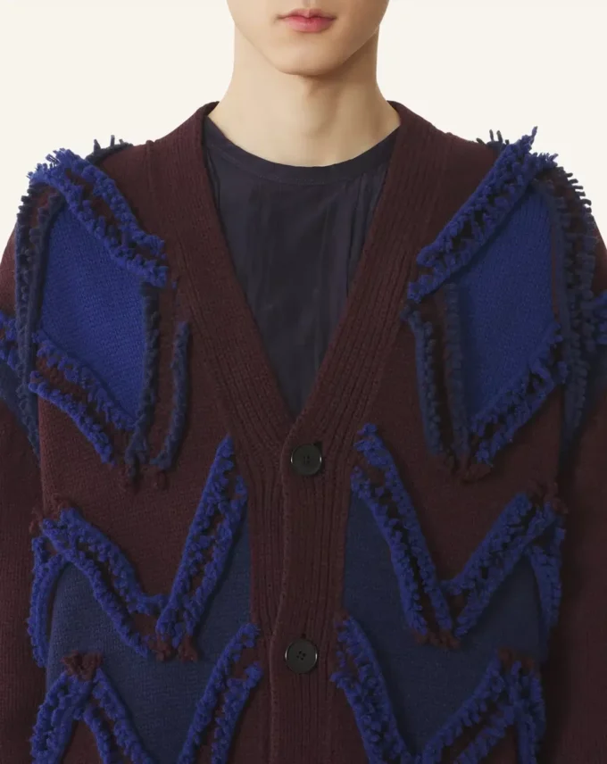 Cardigan oversize in jacquard Cardigan oversize in jacquard